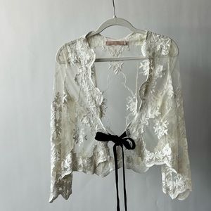 Brock Collection Lace Cardigan / Blouse Size 2